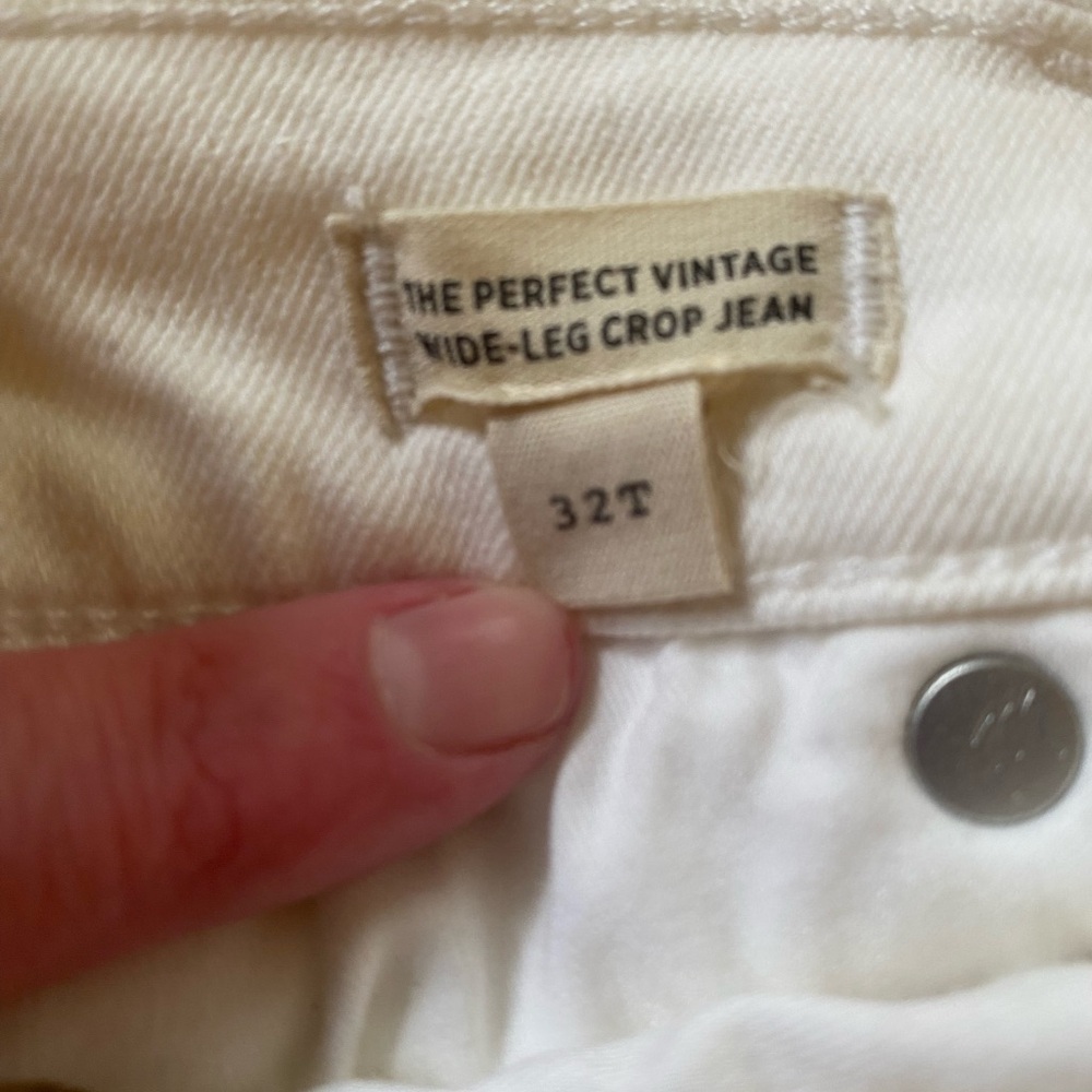 Madewell Perfect Vintage Wide-Leg Crop Jean sz. 32 Tall - Picture 3 of 6